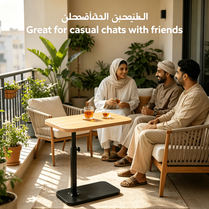 Height-Adjustable Mobile Side Table