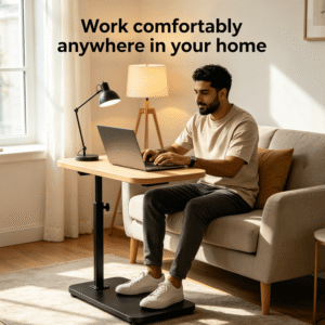 Height-Adjustable Mobile Side Table