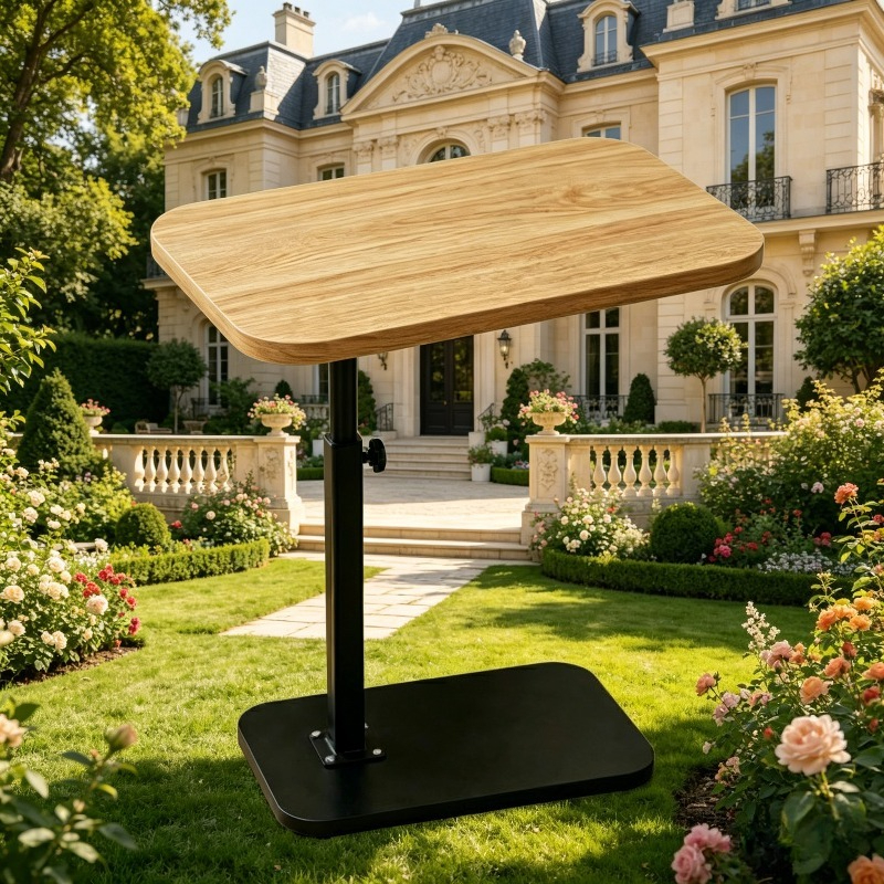 Height-Adjustable Mobile Side Table