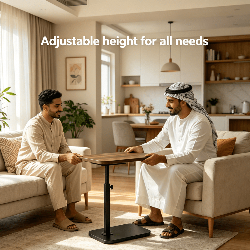 Height-Adjustable Mobile Side Table