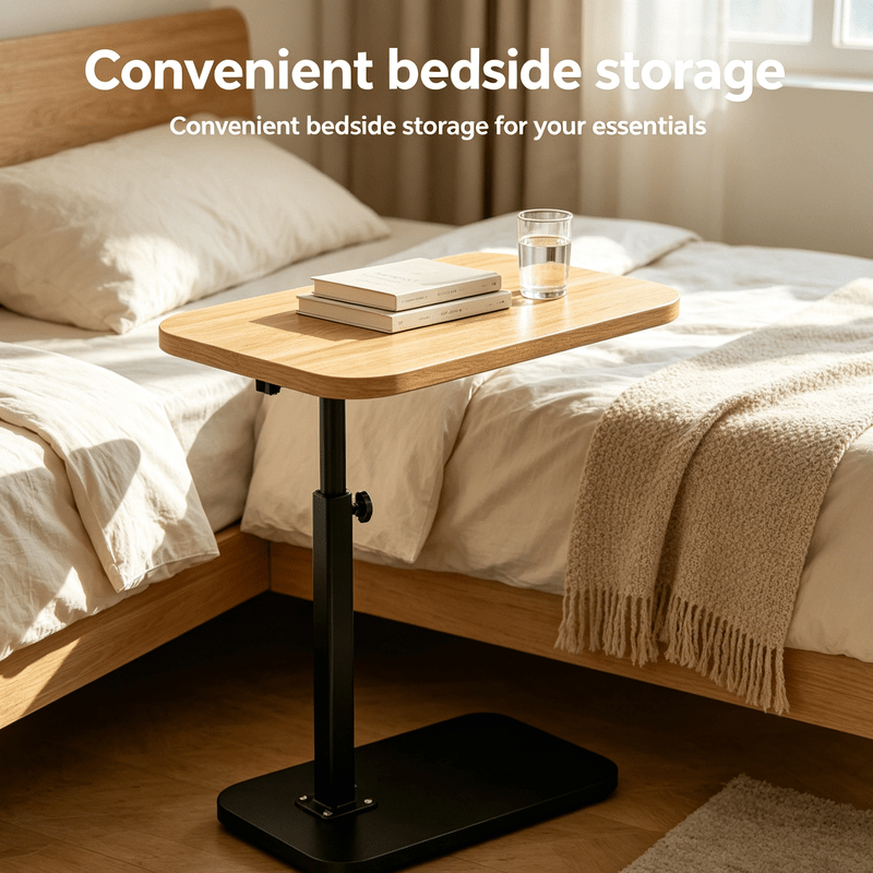 Height-Adjustable Mobile Side Table