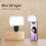 1pc mini clamping fill light portable for video conference, live streaming & phone photography | pocket beauty lamp for iphone 16/17 series, for samsung s25/fold7/flip7 & most smartphones