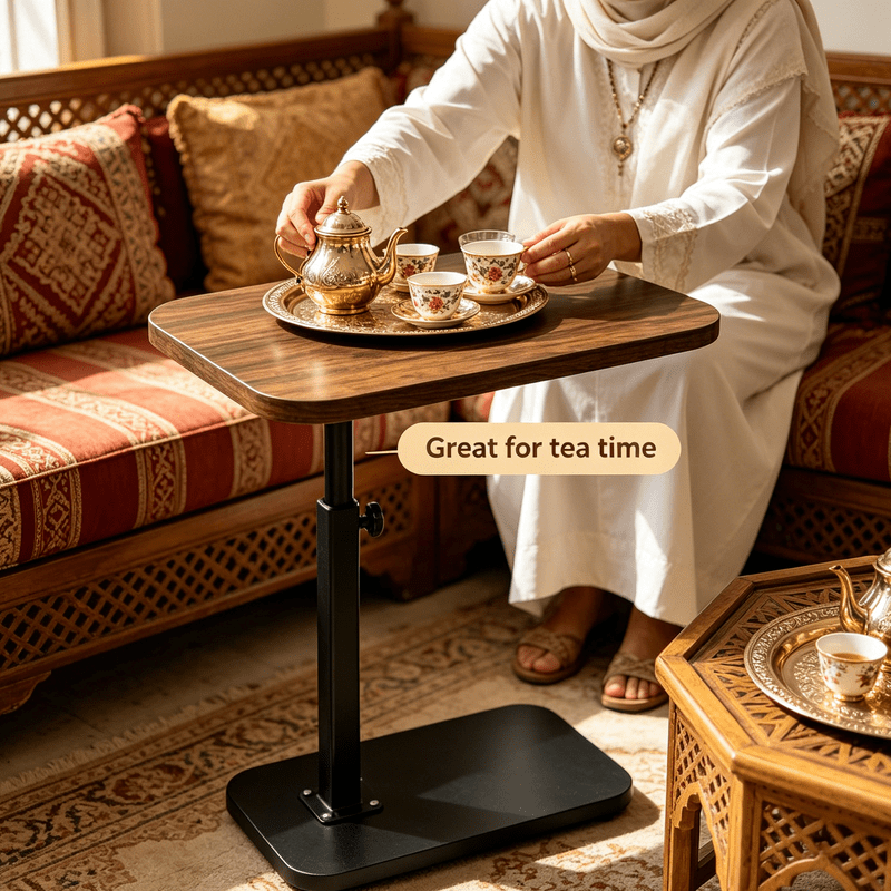 Height-Adjustable Mobile Side Table