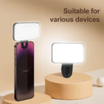 1pc mini clamping fill light portable for video conference, live streaming & phone photography | pocket beauty lamp for iphone 16/17 series, for samsung s25/fold7/flip7 & most smartphones