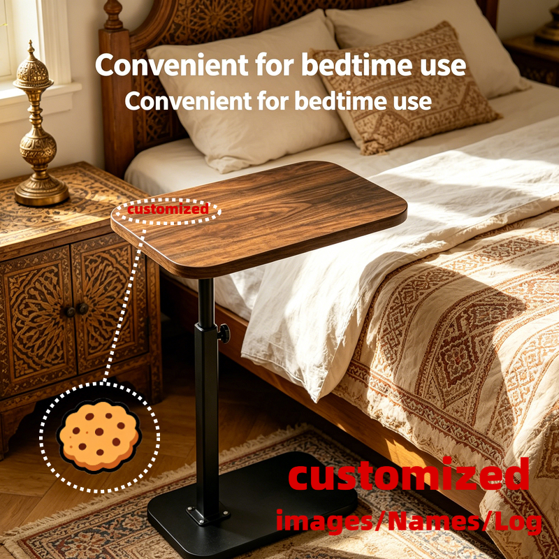 Height-Adjustable Mobile Side Table