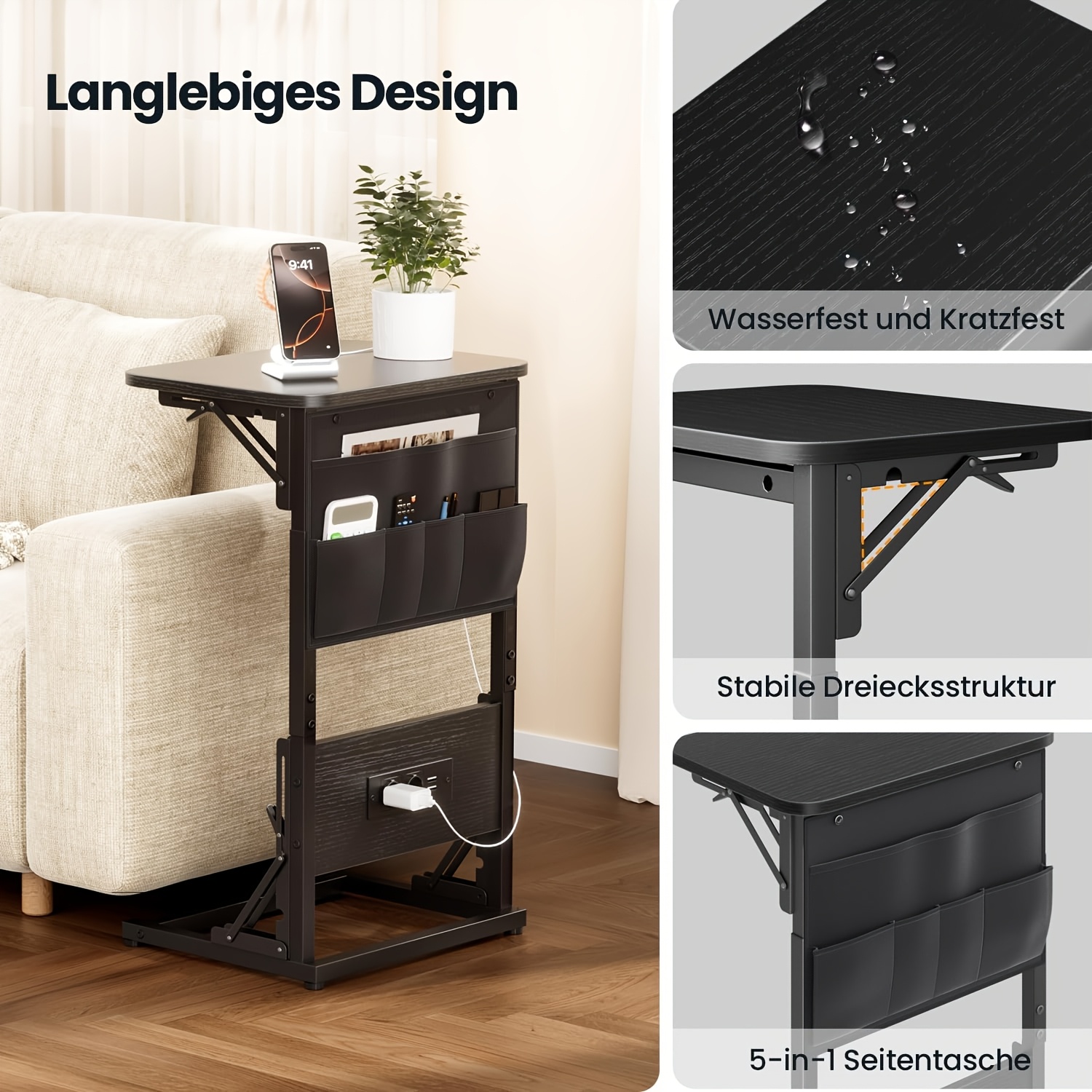C-Shaped Side Table